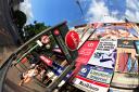 Argentina, Buenos Aires -  Subway stop and Billboards.JPG