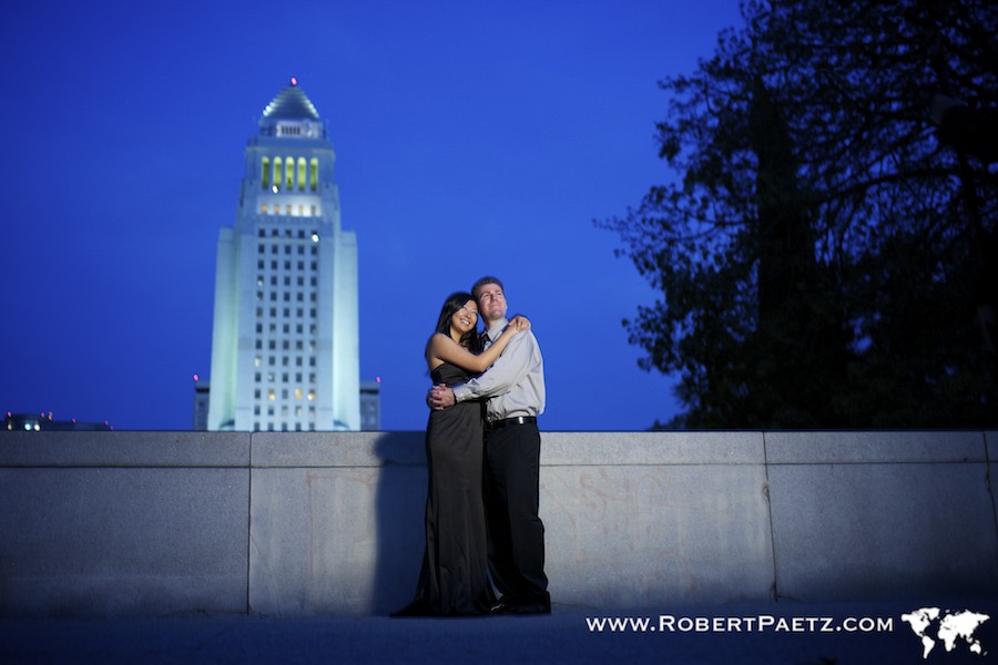 Los Angeles, Photography, Photographer, Wedding, Engagement, Downtown, Night, Skyline