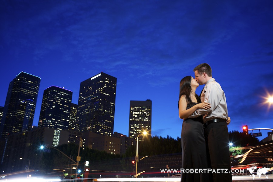 Los Angeles, Photography, Photographer, Wedding, Engagement, Downtown, Night, Skyline