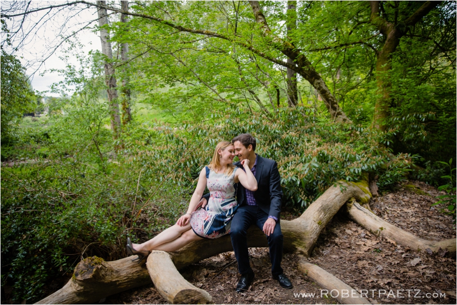 Engagement photography session in Seattle Washington at Bothell Park by artistic wedding photographer.