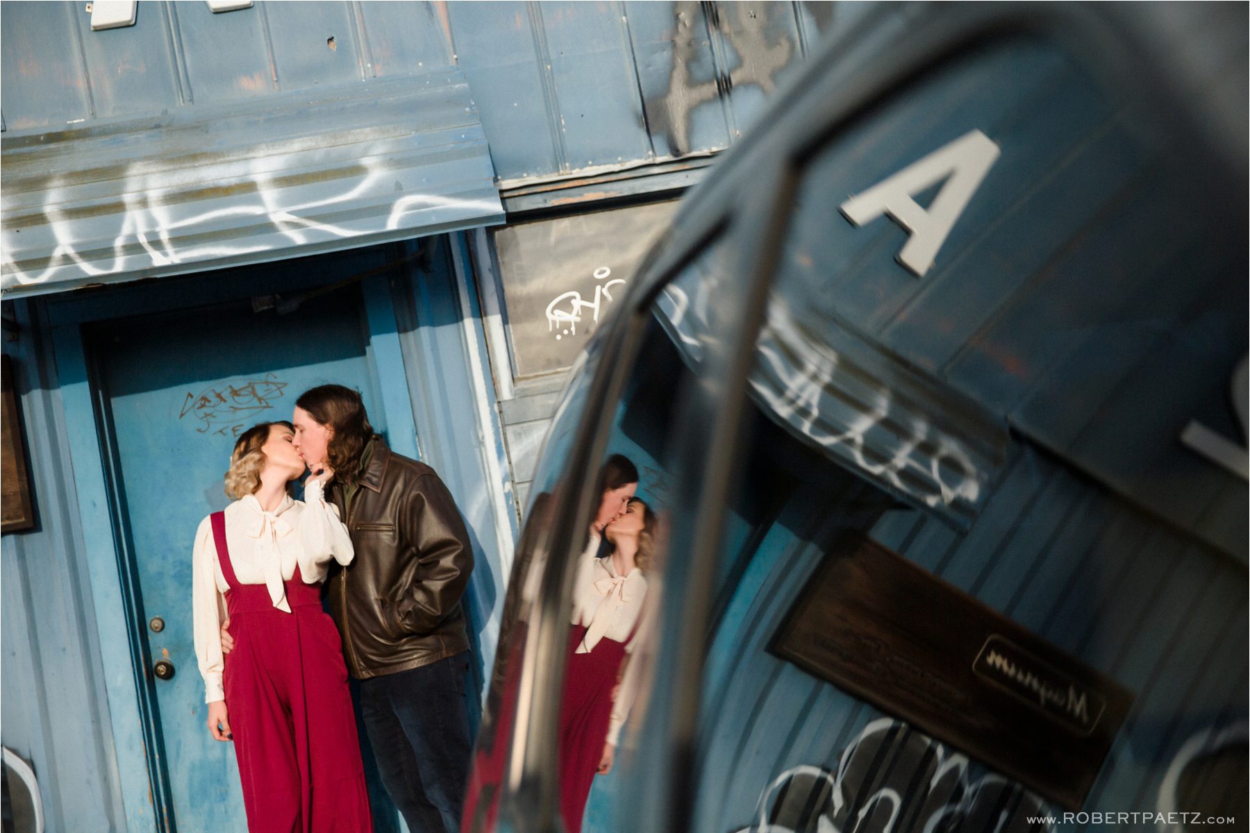 An engagement session in the Seattle neighborhood of Ballard, photographed by the destination wedding photographer, Robert Paetz.