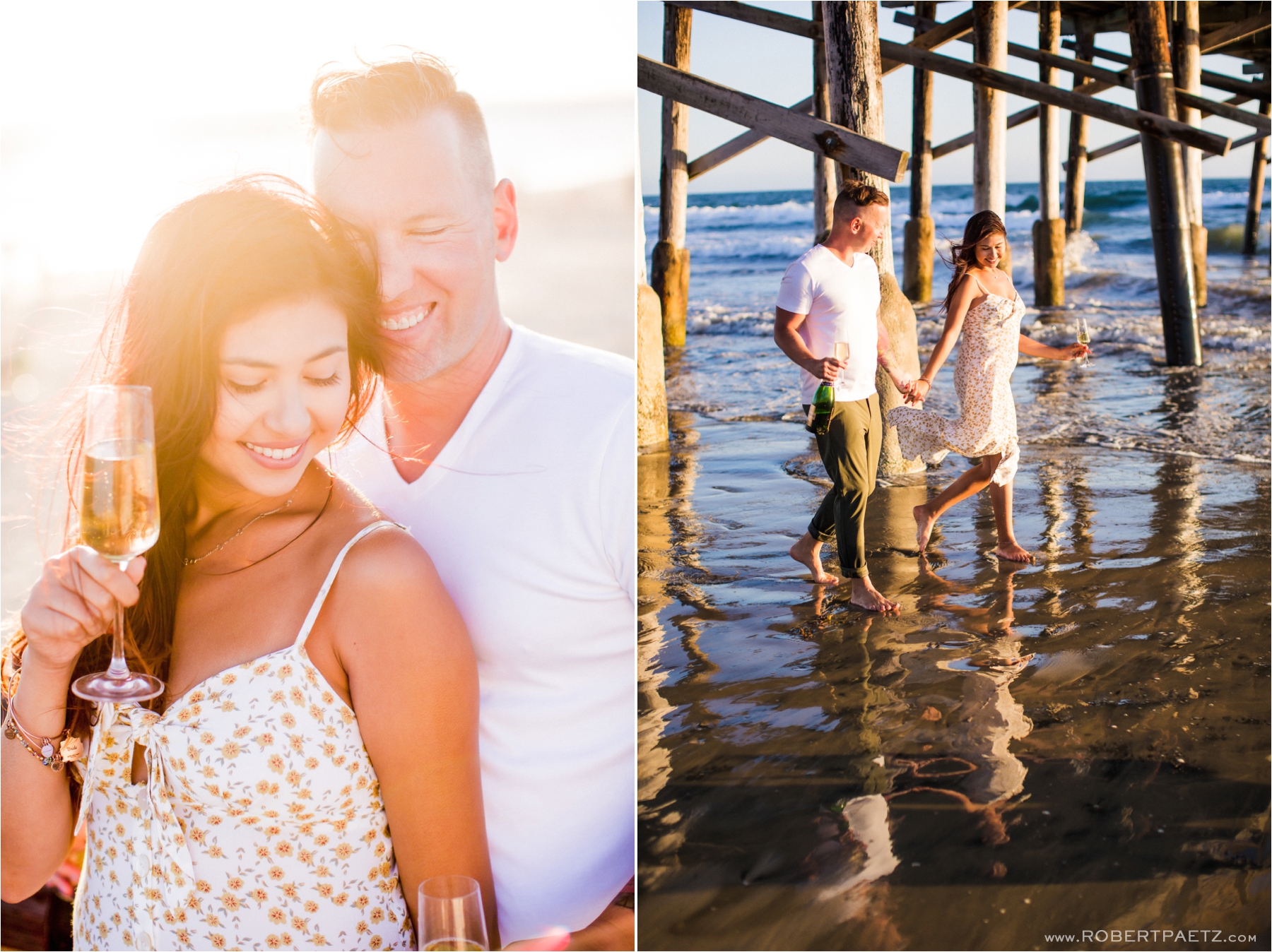 A Newport Beach, Orange County engagement photography session by the destination wedding photographer Robert Paetz. 