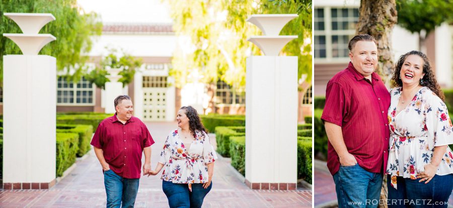 A downtown Los Angeles engagement photography session near Union Station and Olvera Street, photographed by the west coast destination wedding photographer, Robert Paetz. 
