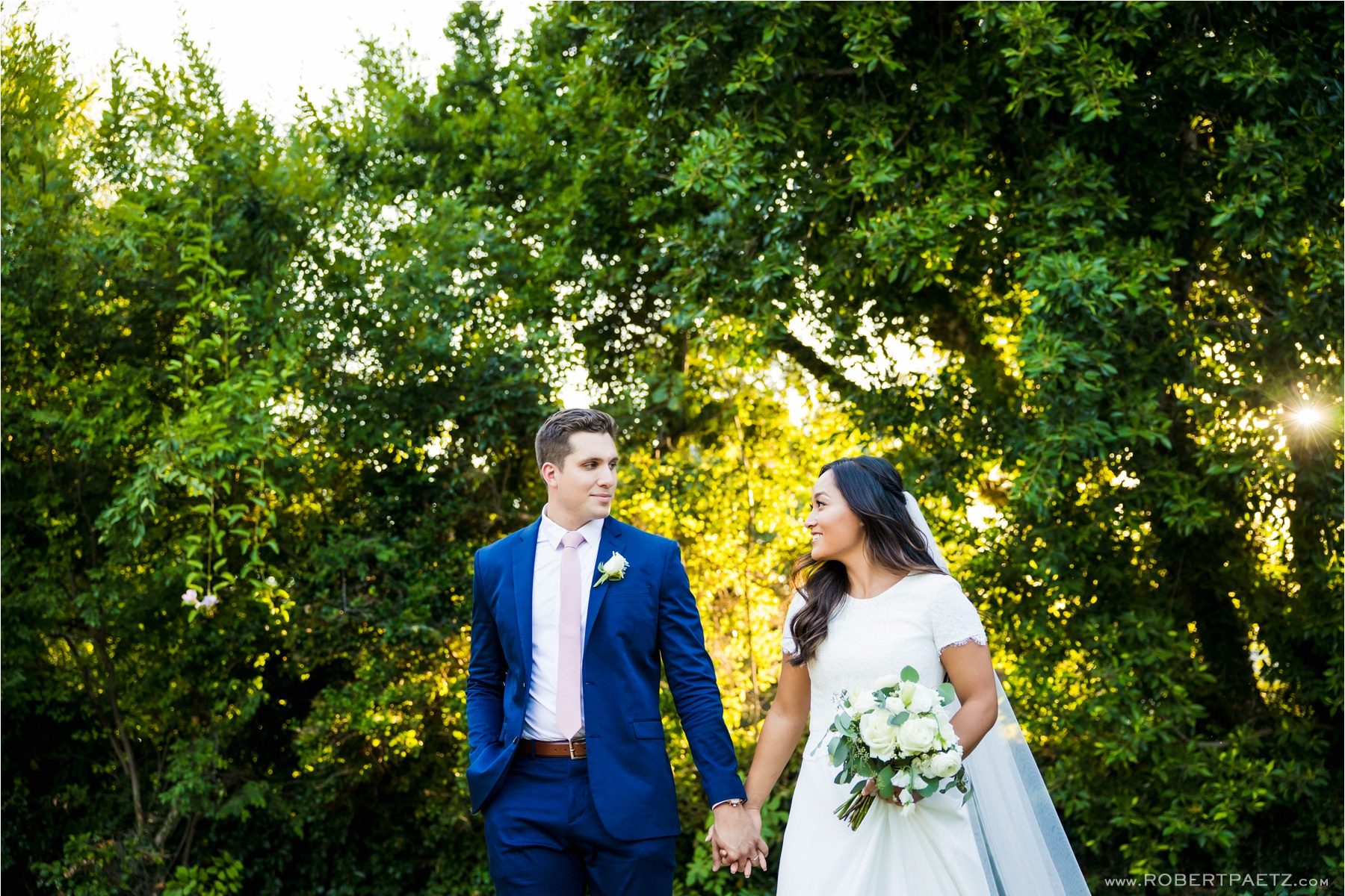 A backyard, social distanced, Zoom wedding in Arcadia, California, during the Covid-19 pandemic photographed by the destination wedding photographer, Robert Paetz.