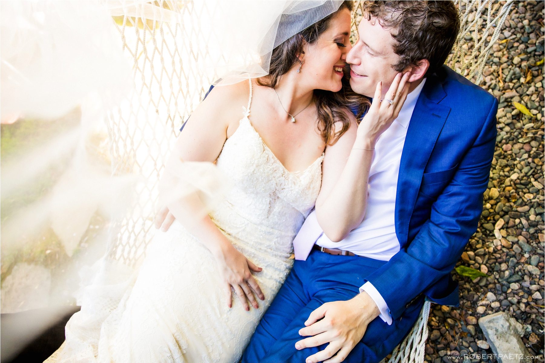 A backyard, social distanced, Zoom wedding in Los Angeles, California, during the Covid-19 pandemic photographed by the destination wedding photographer, Robert Paetz.