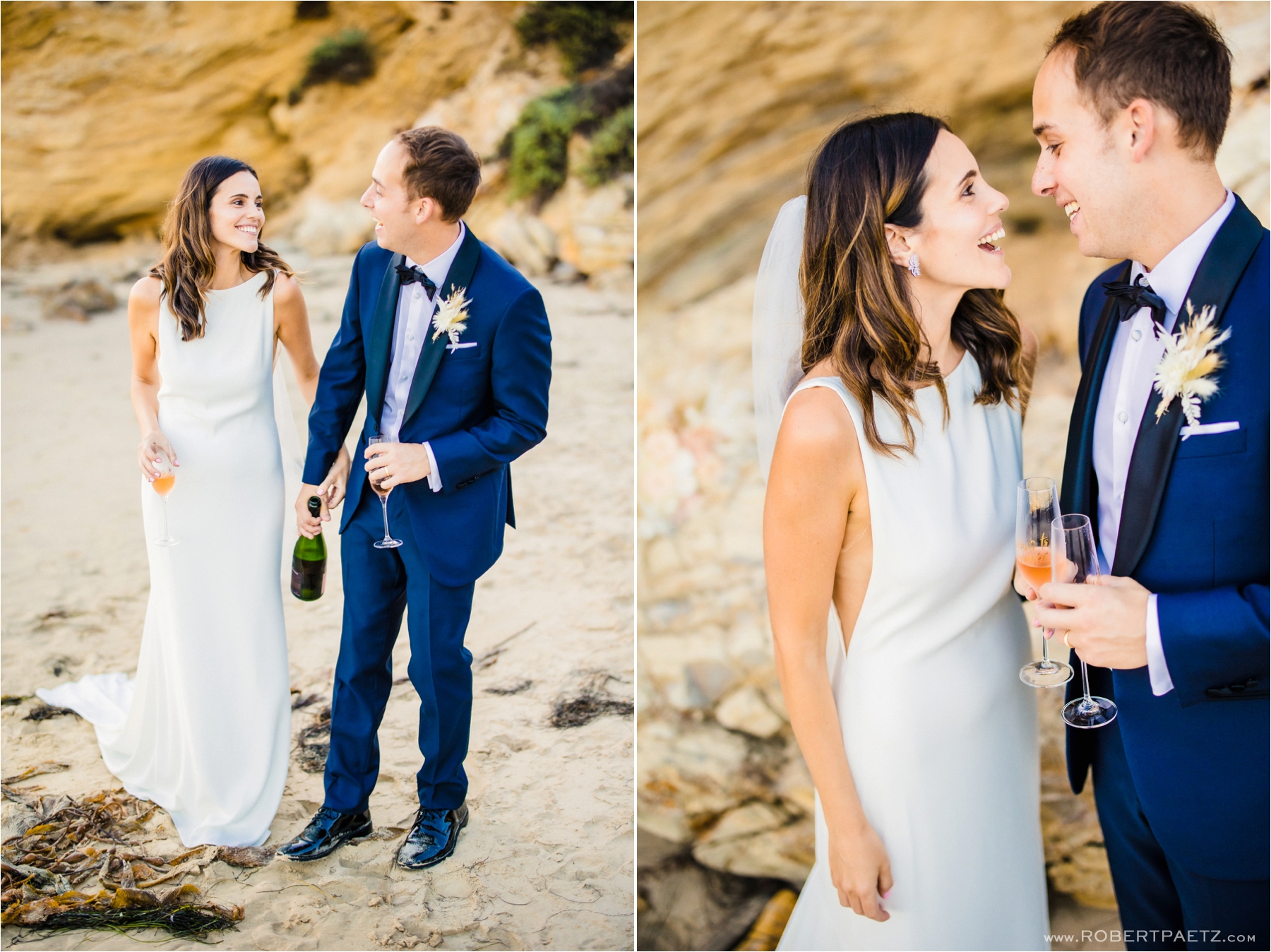 A intimate zoom wedding at Pelican Hill and Crystal Cove in Newport Beach, photographed by the west coast and destination photographer Robert Paetz.