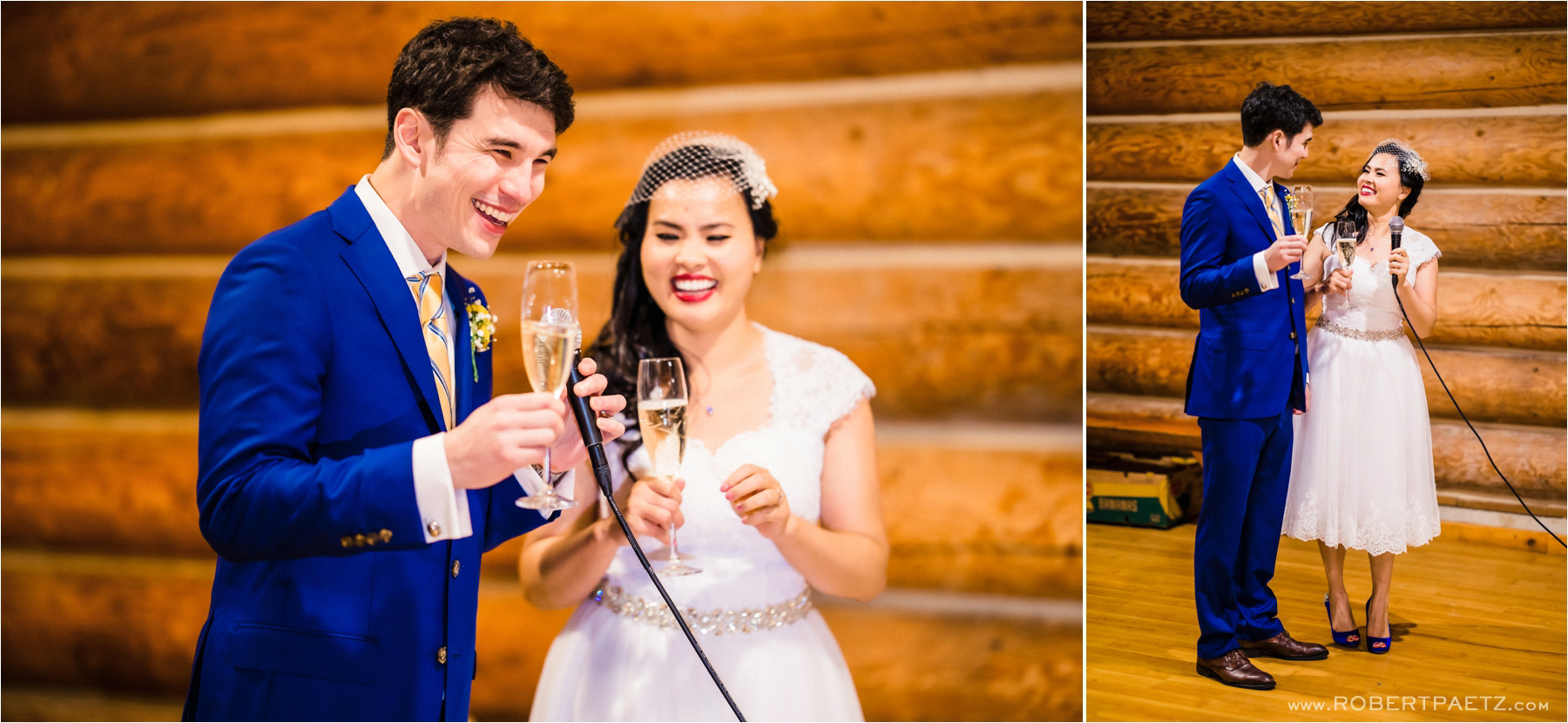A fall micro wedding at the Wallace Falls Lodge in Washington (near Seattle), photographed by the destination wedding photographer, Robert Paetz. 
